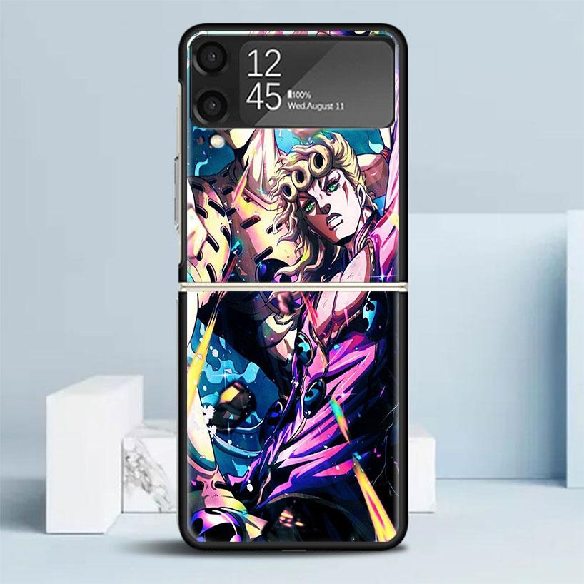 JoJo Adventure Giorno Giovanna Phone Case For Samsung Galaxy Z Flip7 Flip6 5G Flip5 Flip4 Flip3 ZFlip 7 6 3 4 5 Shockproof Back