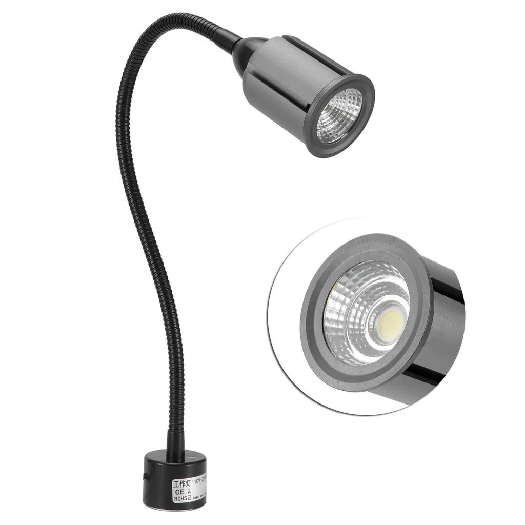Lampă de lucru cu LED-uri cu bază magnetică, cu gât de gâscă reglabilă, mașină CNC, strung 110? 12W