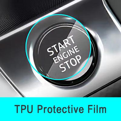 Auto Motor Ontsteking Start Stop Knop Beschermfolie Sticker Voor Hyundai Santa Fe Sonata Solaris Azera Creta I30 Ix25 Tucson IX35