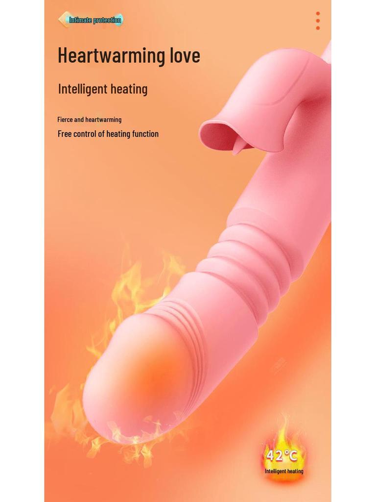 Fairy Wand Second-Gen Vibrating Telescopic Rod for Women - Tongue-Licking, Heating, Massage Adult Toy.