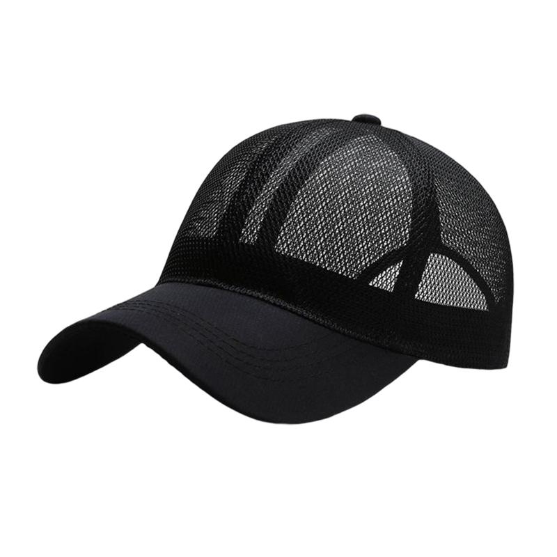 Breathable Mesh Cap Firm Rigorous Quick Dry UV Protection Sun Shade Cap for Camping Hiking Traveling Biking Men and Women Hats