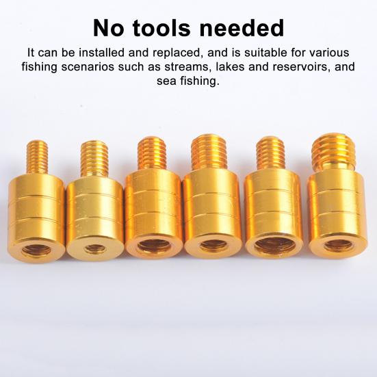 Fiske Landingsnett Hodekobling 6/8/10/12MM Skrue Hurtigutløser Dypnett Stangadapter Metallkonverteringsbeslag Fisketilbehør