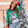 European & American Casual Christmas Snowman Pullover Sweater - 2023 Autumn Winter Cartoon Alpaca Knitwear.