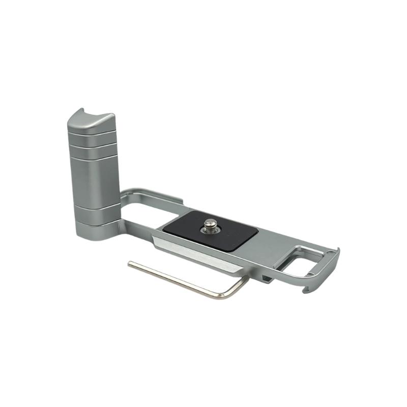 

Quick Release L Holder For XE5 Camera Hand Grip Side Handle Aluminum Construction Simple Attachment Easy Battery Access серебряный серый