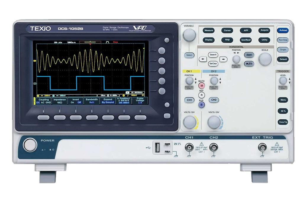 TEXIO Digital Oscilloscope 70MHz 2ch DCS-1072B