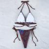 Women's Split Printed Sexy Bikini Fashion With Chest Pad No Steel Bra Swimsuit