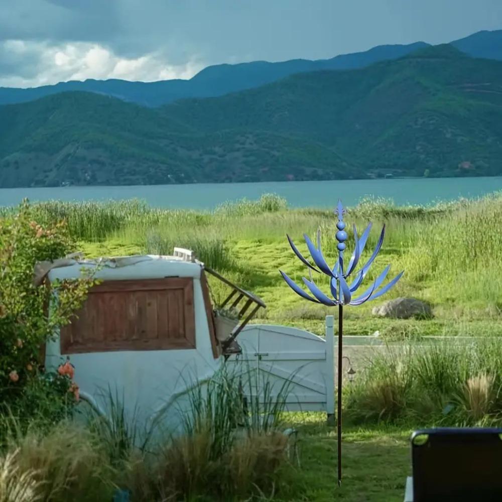 Creative Yard Sculpture Garden Rotating Deck Wind Chime Decoration Windmill Decor