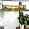 2D Flat 1pc Country Style Welcome Desert Cactus Metal Sign- Aluminum Decorative Sign, 3.93X15.74Inches, Farmhouse and Office Decor, No Electricity