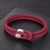 Vintage Men Women Easy Hook Bracelets Double Strand Nautical Survival Rope Paracord Bracelet Couple Minimalist Jewelry