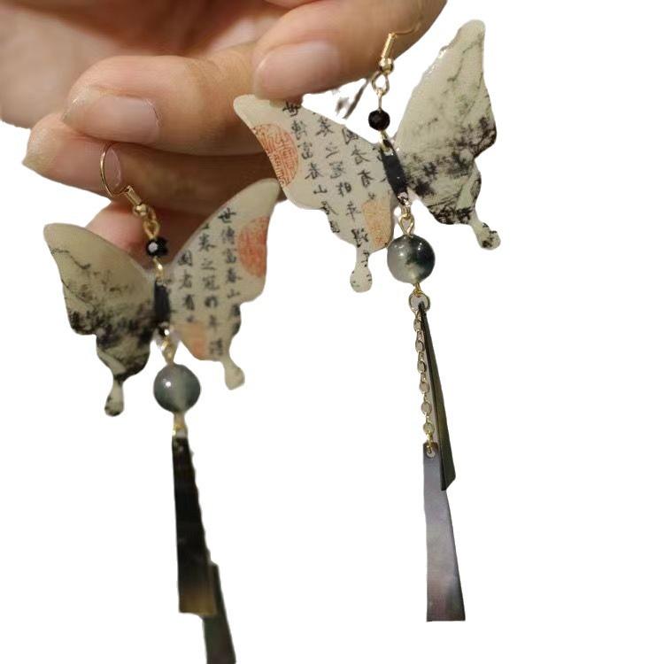 Neue chinesische Ohrringe für Frauen Quastenohrringe Ohrringe im alten Stil Hanfu Cheongsam Pferdegesichtsrock Zubehör