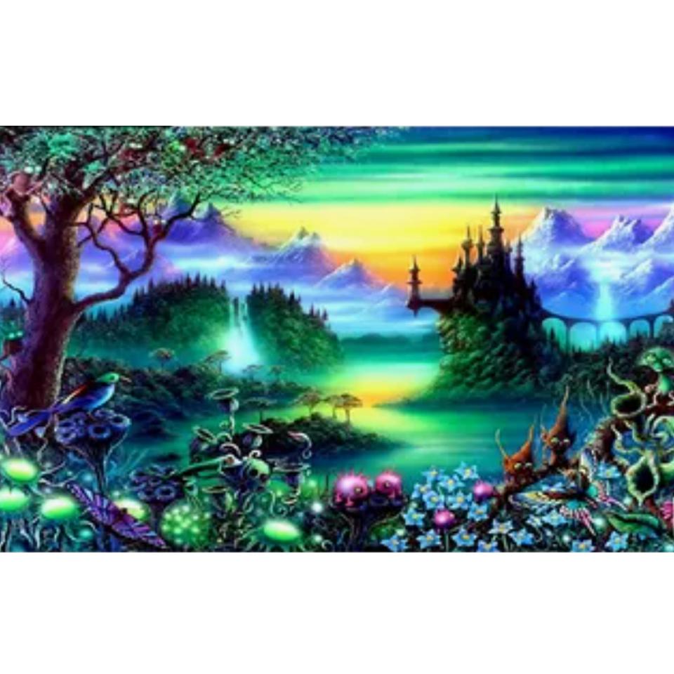 DIY 5D Diamant Malerei Traum Landschaft Neue Produkt 2024 Voll eingelegte Landschaft Malerei Diamant Stickerei Große Größe Spezielle