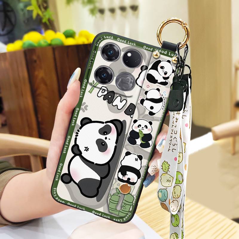Cute Shockproof Phone Case For OnePlus/1+Ace 5G Racing Edition Cartoon Panda Protective Back Cover Kickstand Anti-knock