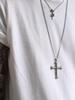 Truepenny Tru-N407 Stone Cross Necklace