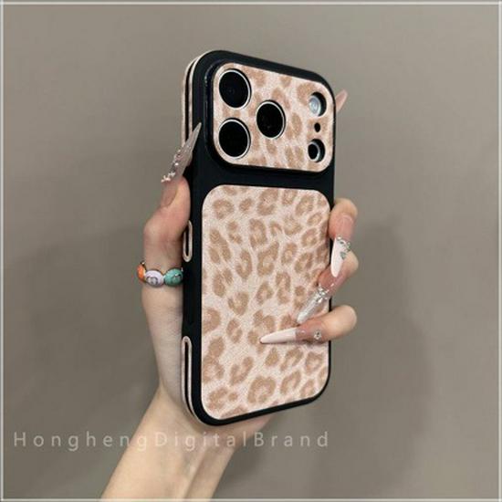 High-Grade Glitter Leopard iPhone 17 Pro Max Case, Anti-Fall, Simple Design iPhone 13 золотой
