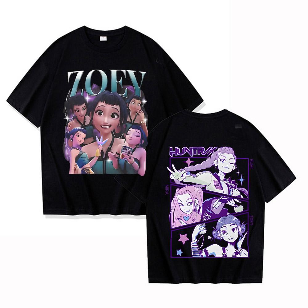 

Anime KPop Demon Hunters T-shirt Harajuku O-neck Casual Shirt Gift High Quality Cotton T-shirts M