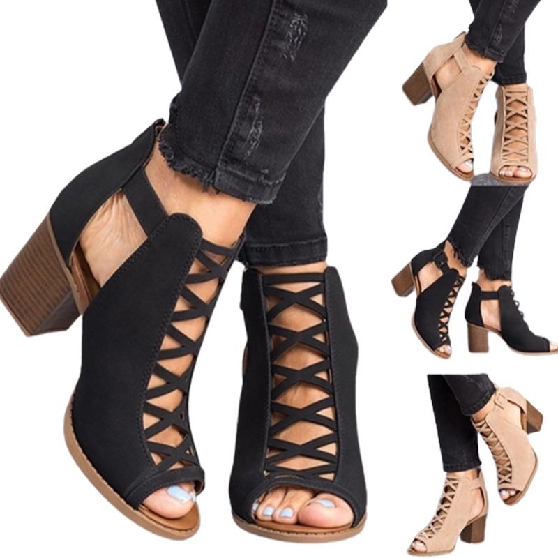 Stylish Roman Style Wedge Sandals With Hollow Out Design For Women