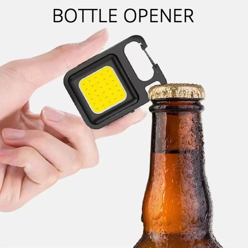 Mini Portable Flashlight Keychain Light Rechargeable LED Pocket Brightness Multifunction Camping Light Outdoor Work