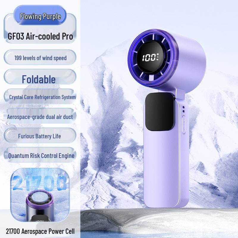 Turbo 199-Speed Portable Outdoor USB Rechargeable Mini Handheld Fan