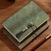 200 Pages PU Leather Notebook with Golden-Tone Tassel Meeting Notebook  Office Stationery