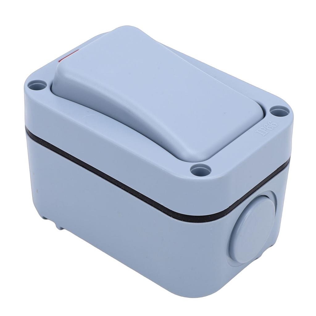 Outdoor Light Switch 20A Weatherproof IP66 Water Proof 1 Gang 1 Way Single Exterior Electrical Control with Indicator