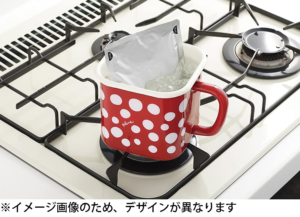 Tamahashi Storage Container Square Pot Enamel 1450ml Fire Compatible Made In Japan Prune White Red Strawberry IH/Gas YJ-819