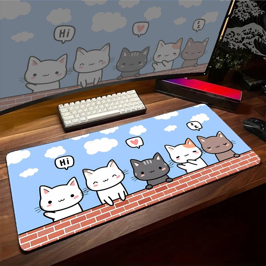 Cut Cat Mouse Pad XXL pc accessories Gaming Mousepad HD Kawaii Large Desktop Office PC Computer Carpet Kawaii Desk Mat
