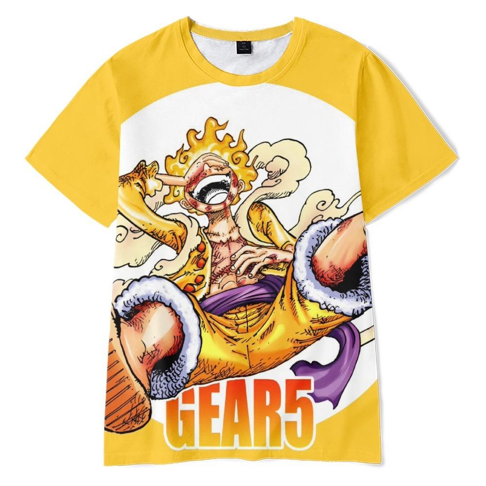 ONE PIECE Anime Printing Men Tshirt Casual Breathable Tshirts Funny Cartoon Loose Tees Shirts Street Oversized T-Shirts Man