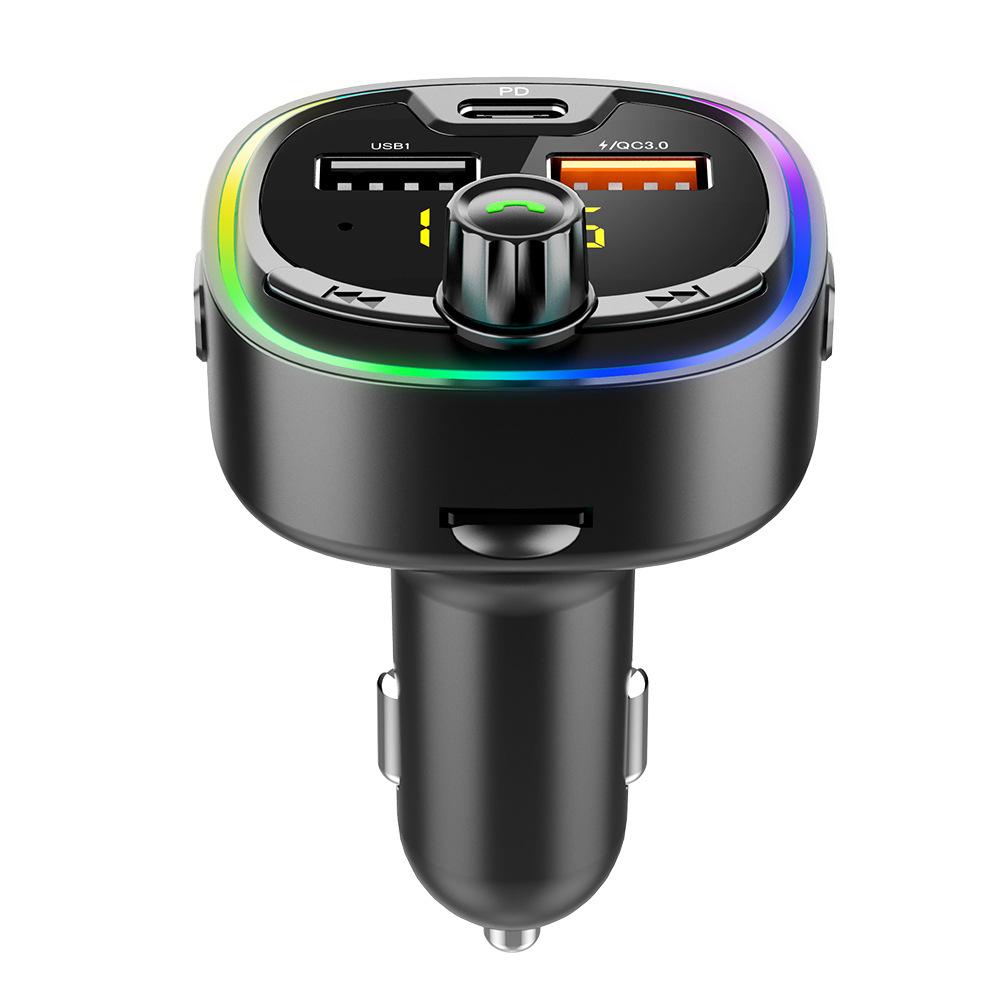 BT08 Bluetooth 5.0 FM Transmitter Handsfree Car Radio Modulator MP3 Player QC3.0 5V 1A USB Quick Charge Adapter 12V/24V Car Kits