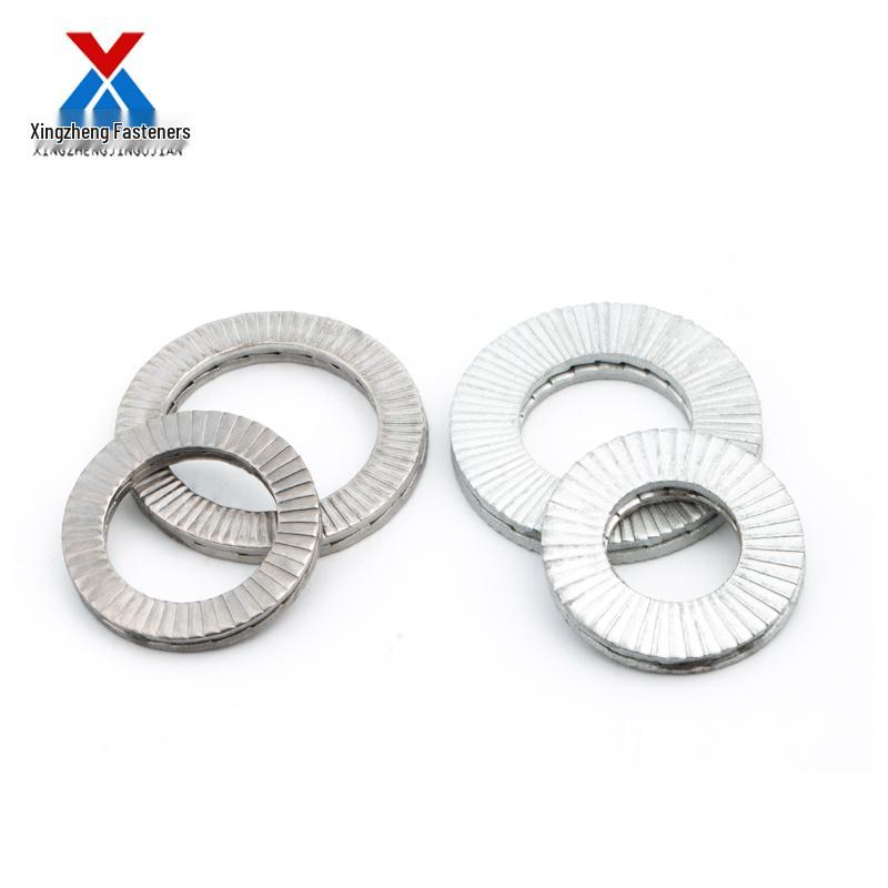 Double-Stacked Interlocking Toothed Anti-Slip Lock Washer 304 Stainless Steel DIN25201