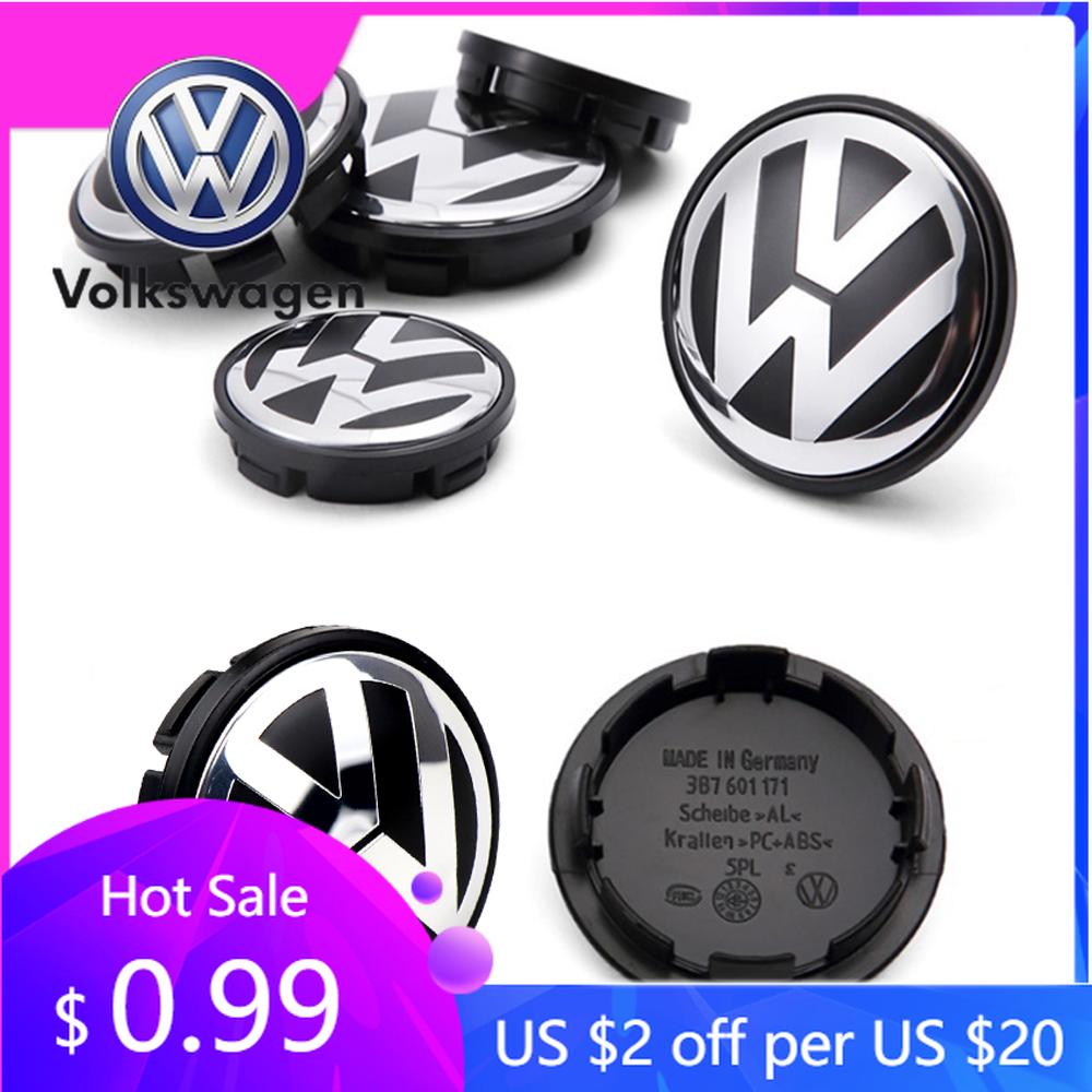 2026 Hot For Volkswagen VW 4pcs 55mm 65mm Car Wheel Center Caps Hubcap Cover for VW Volkswagen Passat B5 B6 B7 Touran CC Golf 4