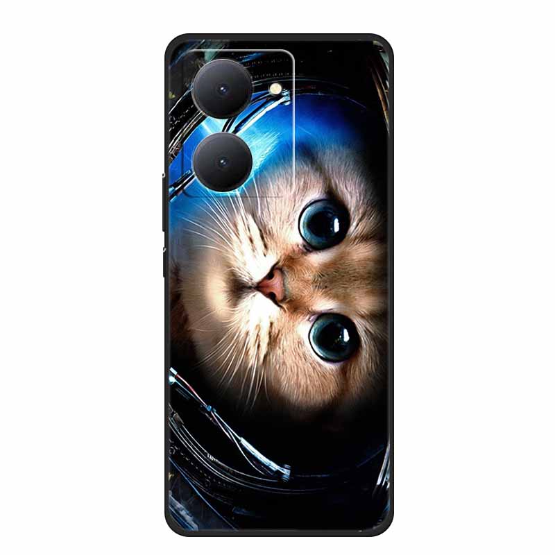 For VIVO Y36 Y78m Y27 5G Case Animals Soft Silicone Back Cover Phone Cases for VIVO Y27 5G VIVOY36 5G 6.64" Cool Wolf Cat Fundas