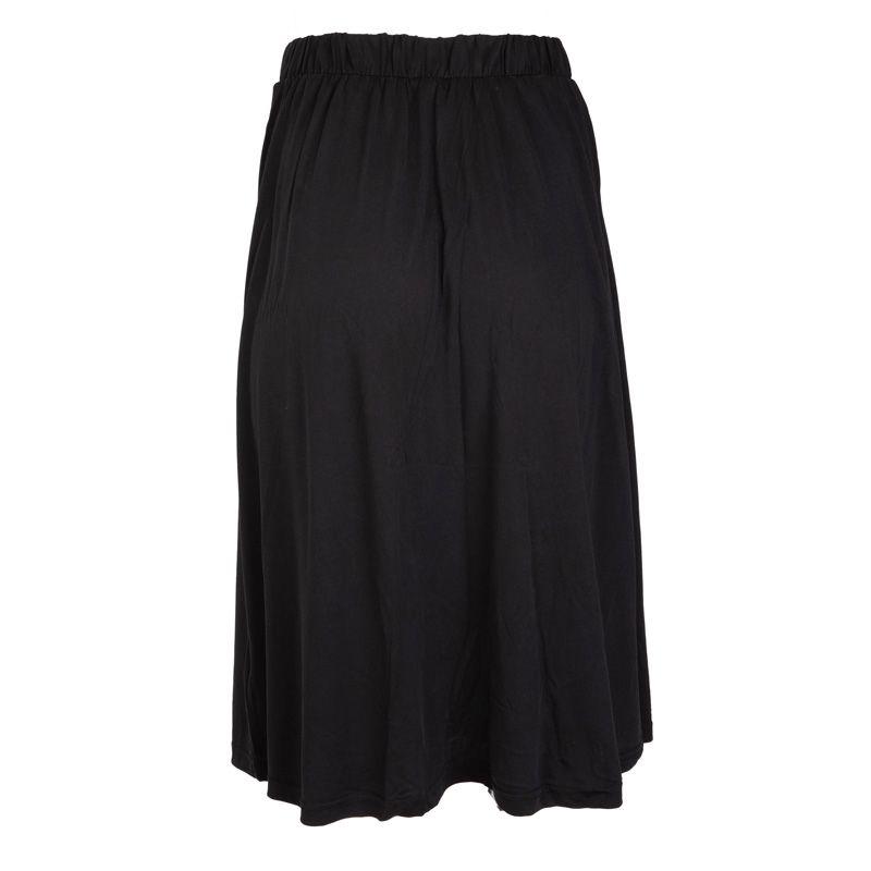 Fusta midi neagra cu talie elastica Femeie DEELUXE 74