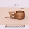 Walnut Finland Wooden Milk Cup - Creative, Portable Outdoor Design