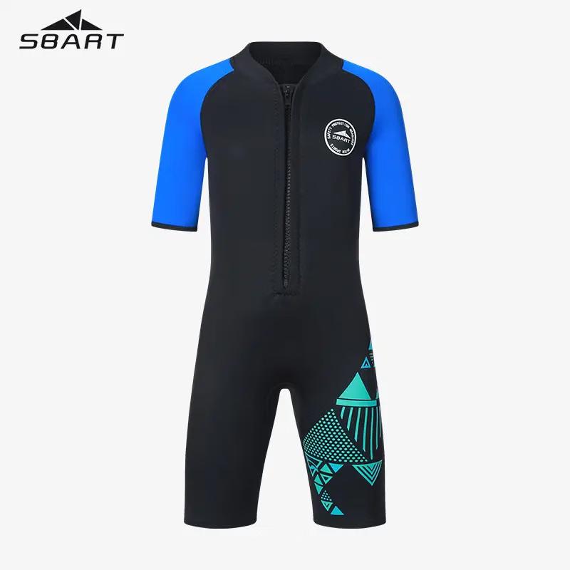 SBART Kids  2mm Short Sleeve One-Piece Wetsuit L