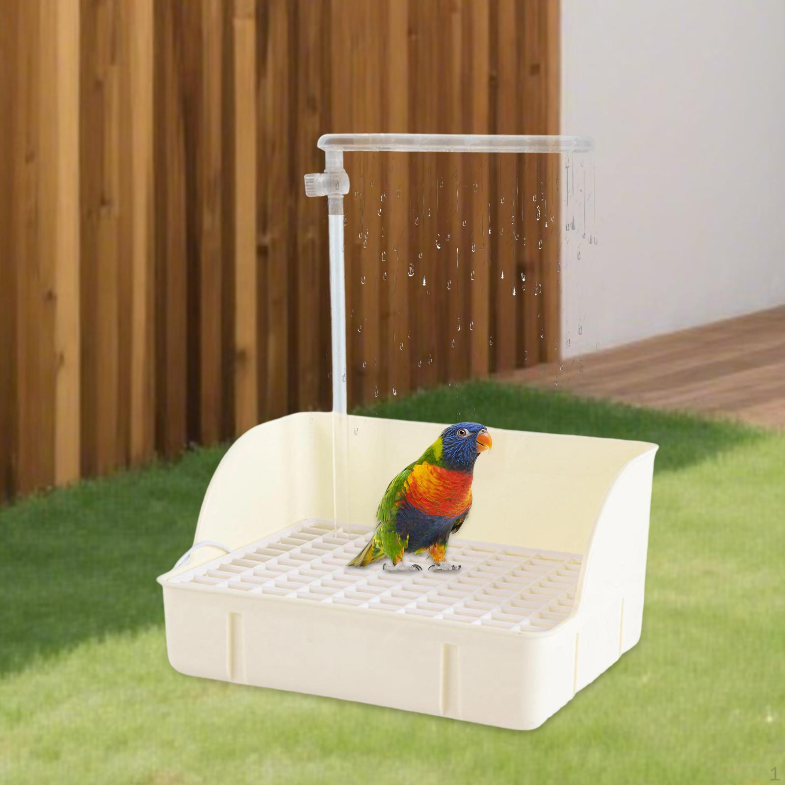 

Automatic Bird Bath Tub Shower Indoor Parrot Bathtub Parakeet for Medium Birds Goldfinch