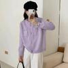 Real autumn and winter new gentle wind double-breasted design sense pocket knitted cardigan women's solid color crew neck sweater jacket