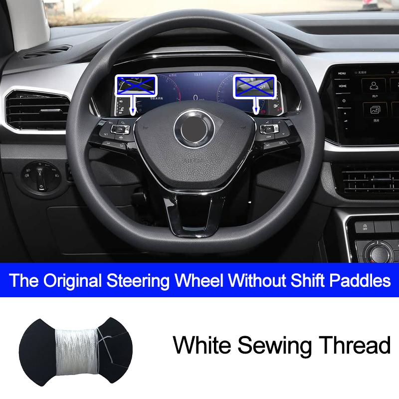 Hand Sewing Car Steering Wheel Cover Braid on the Steering wheel For Volkswagen Golf 7 Mk7 2012-2020 VW T-Cross 2018-2025 2025