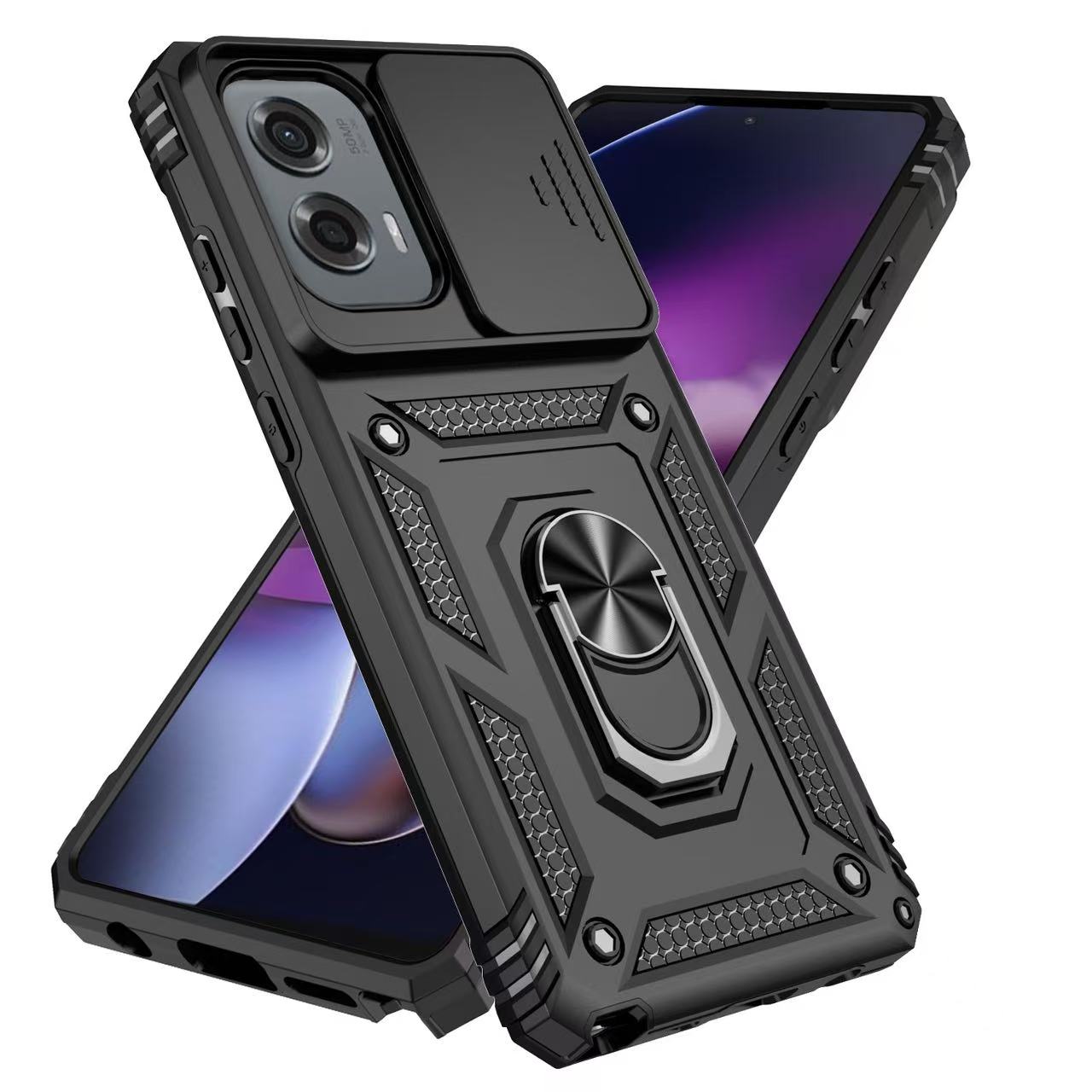 

Горячий Противоударный Чехол Hot Armor для Motorola Moto G PLAY G STYLUS G POWER 5G 2025 2024 2023 edge 2024 Чехол с Кольцом-Держателем и Сдвижной Защитой Moto G Power 5G 2023 чёрный