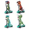 Dinosaur Pedal Scooter Toy Mini Kick-Back Car Finger-Kick Bicycle Boys' Toy Age 3+ Children's Dinosaur Gift Set Kids' Birthday Party Gift Christmas
