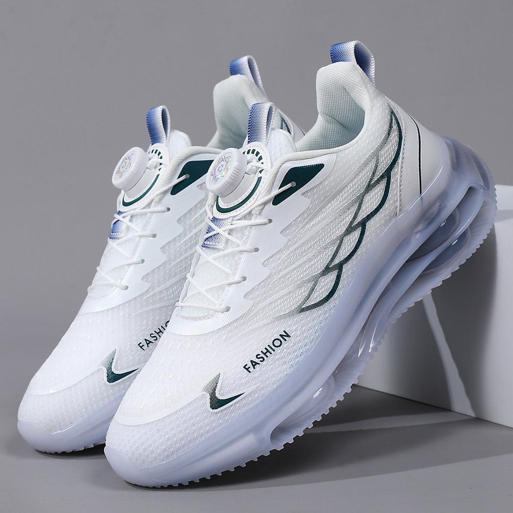 Rotating button men's shoes 2025 spring new youth sports running casual non-slip heightening platform casual shoes