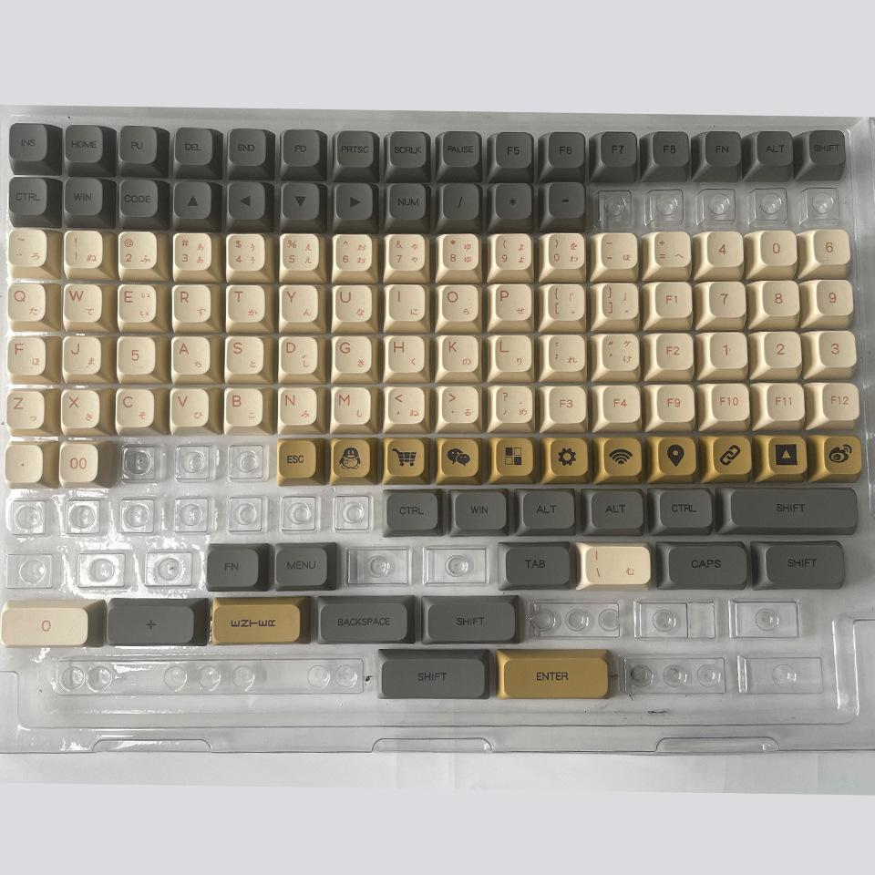 XDA PBT Keycaps Set: 125 Keys, Zhuyin, Korean, Thai, Russian, MX Switch Compatible