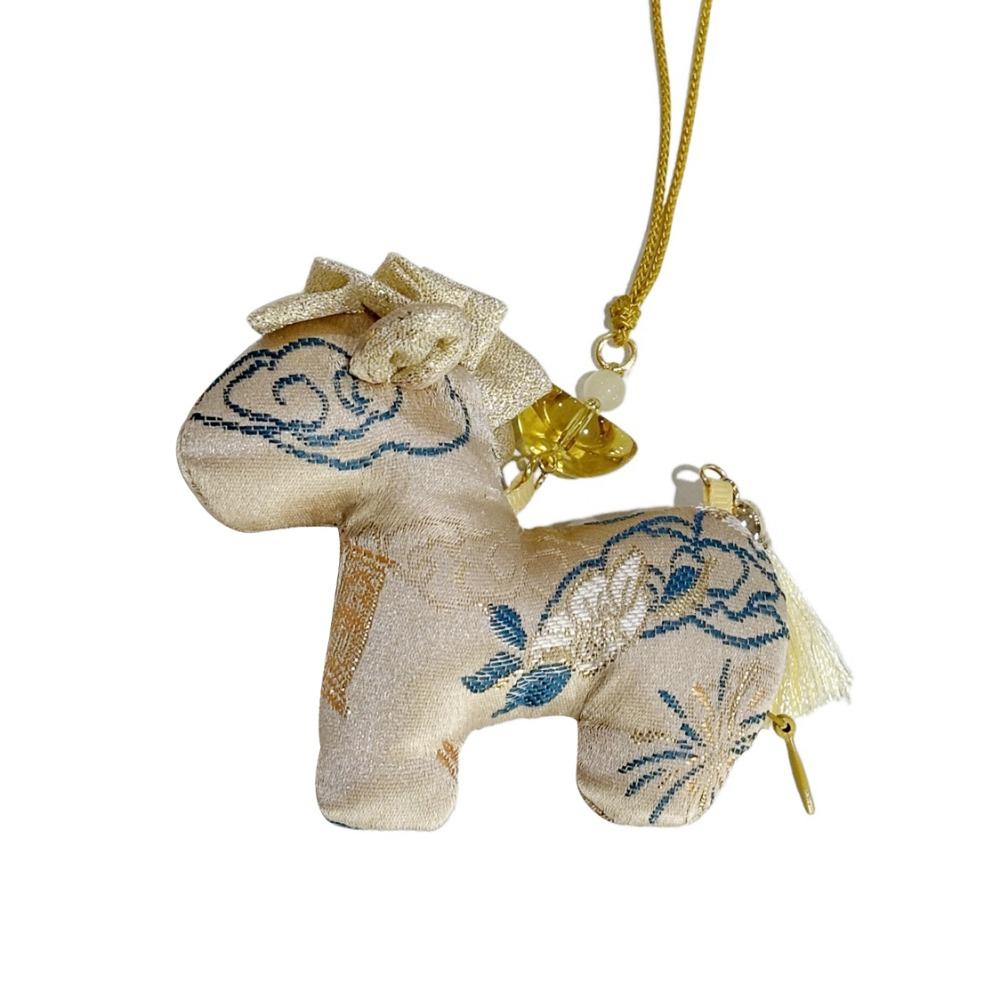 Embroidery Mascot Pony Pendant Refillable Pony Car Pendant Bag Horse Hanging Decoration Friend бежевый