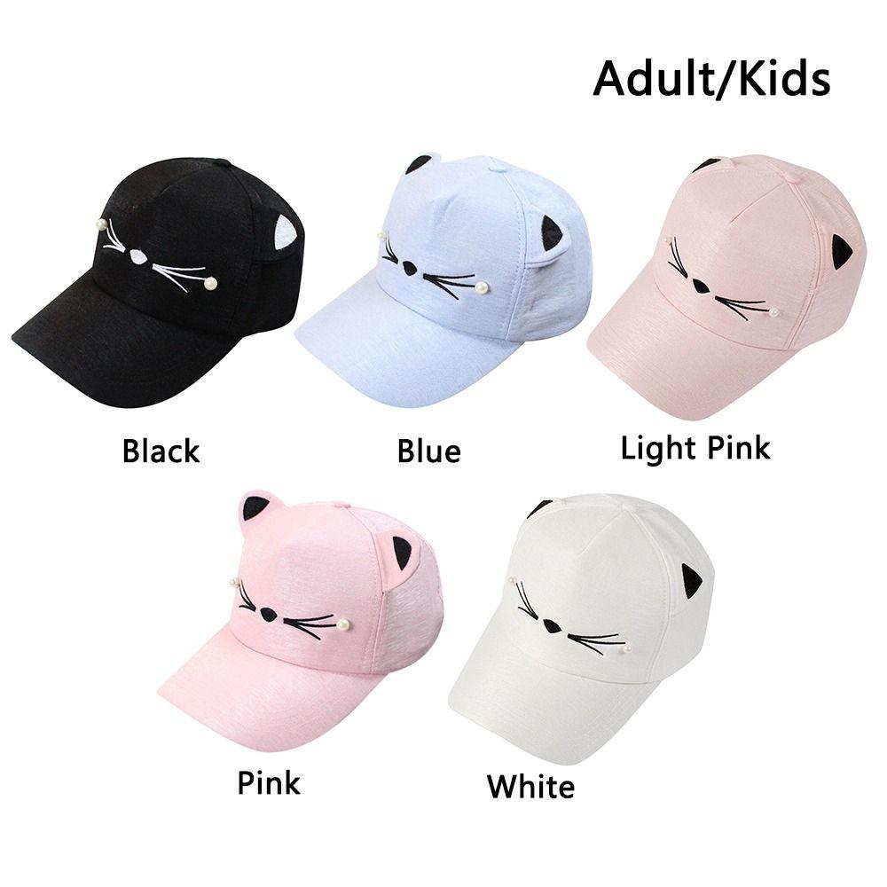 Fashion Cat Ear Hat Baseball Cap Cartoon Cotton Hat Outdoor Sport Cap Casual Sun Cap Cute Cosplay Hat