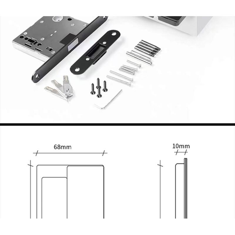 New Style Handleless Flat Lock Modern Bedroom Magnetic Recessed Door Handle Silent Push And Pull Invisible Sliding Door Lock