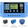 30A 20A 10A Solar Charge Controller 12V 24V Auto Solar Panel Pv Lcd Controller For Lead-Acid Battery, Lithium Battery Dual Usb