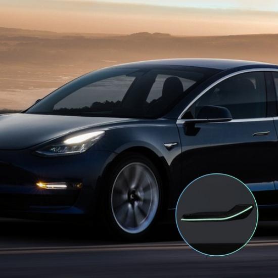 Luminous Strip Car Door Handle Cover Anti-freeze Protector For Tesla Model 3 Y