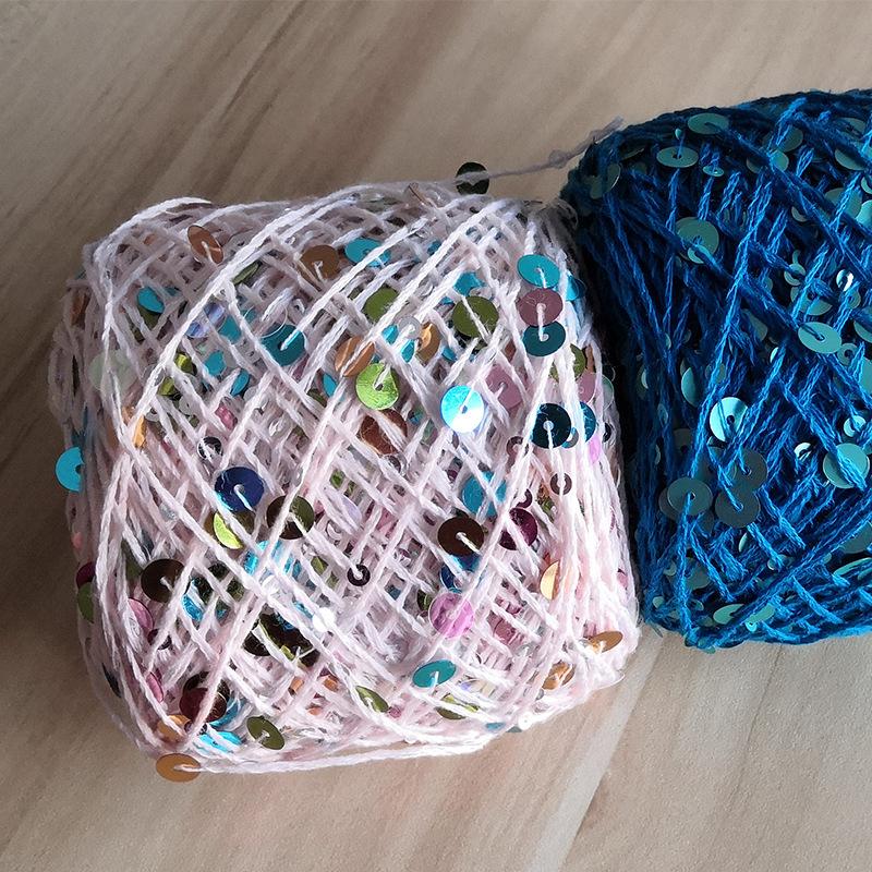 50ΓΡ Διχρωμες Παγιέτες Νήμα Χειροτεχνίας Χοντρό Διακοσμητικό Νήμα Χειροτεχνία Γκλίτερ Νήμα Κροσέ Premium Φανταχτερά Υλικά Πλεξίματος