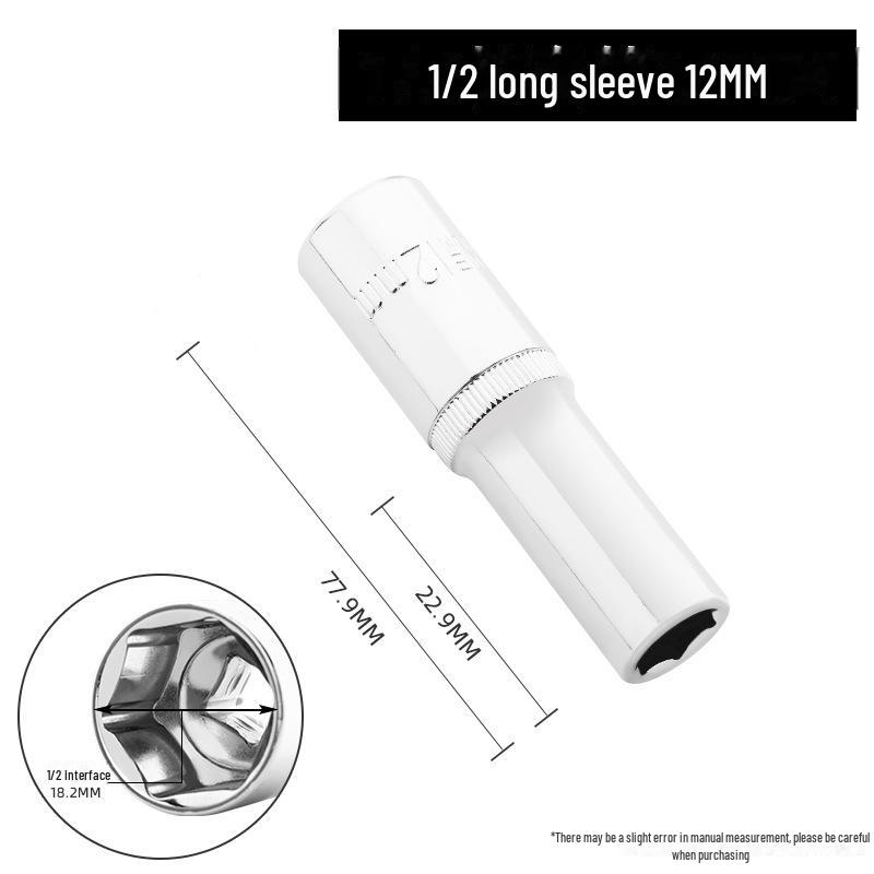 Green Forest 12.5mm Hexagonal Extended Socket for 1/2" Ratchet Wrench