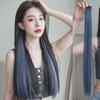 Long, single-piece clip-in hair extension for highlighting, with ear-hanging design and invisible straight dyed strands.