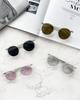 Classic Round Clear Frame Sunglasses Clear Brand Popular Stylish Fashion Glasses UV Protection [Flex] (F L Brown) Women's Men's